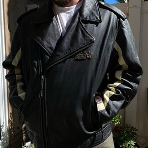 Guess 1981 Classic Cafe Leather Jacket